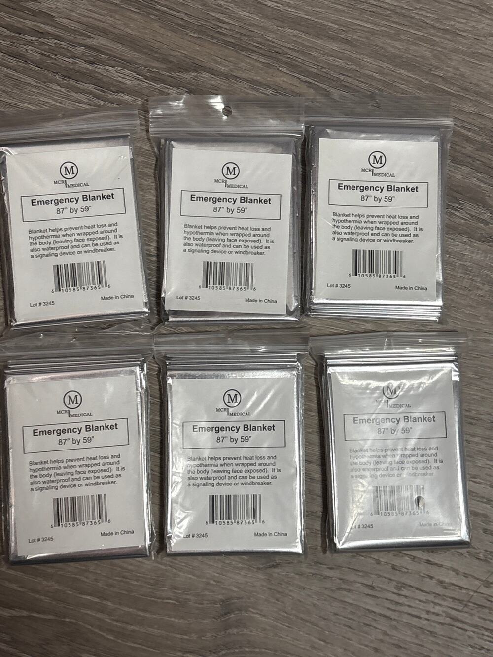 Survival Emergency Blankets - Pack of 6